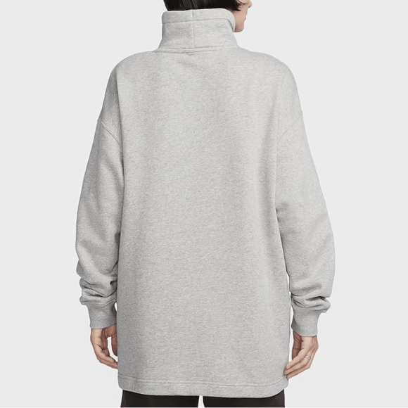 Nike NWT Women's Club Fleece Lined Mock Neck Oversized Sweatshirt Medium - Picture 2 of 5